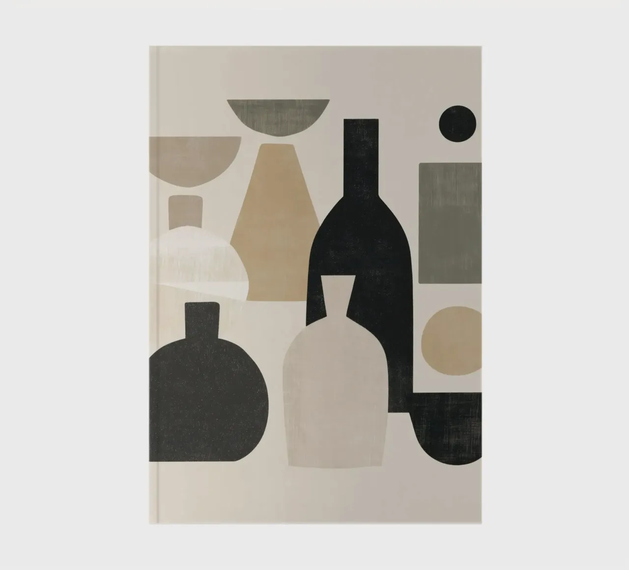 Boho Still Life – Abstract Shapes in Neutral Tones notebook by Aralyn