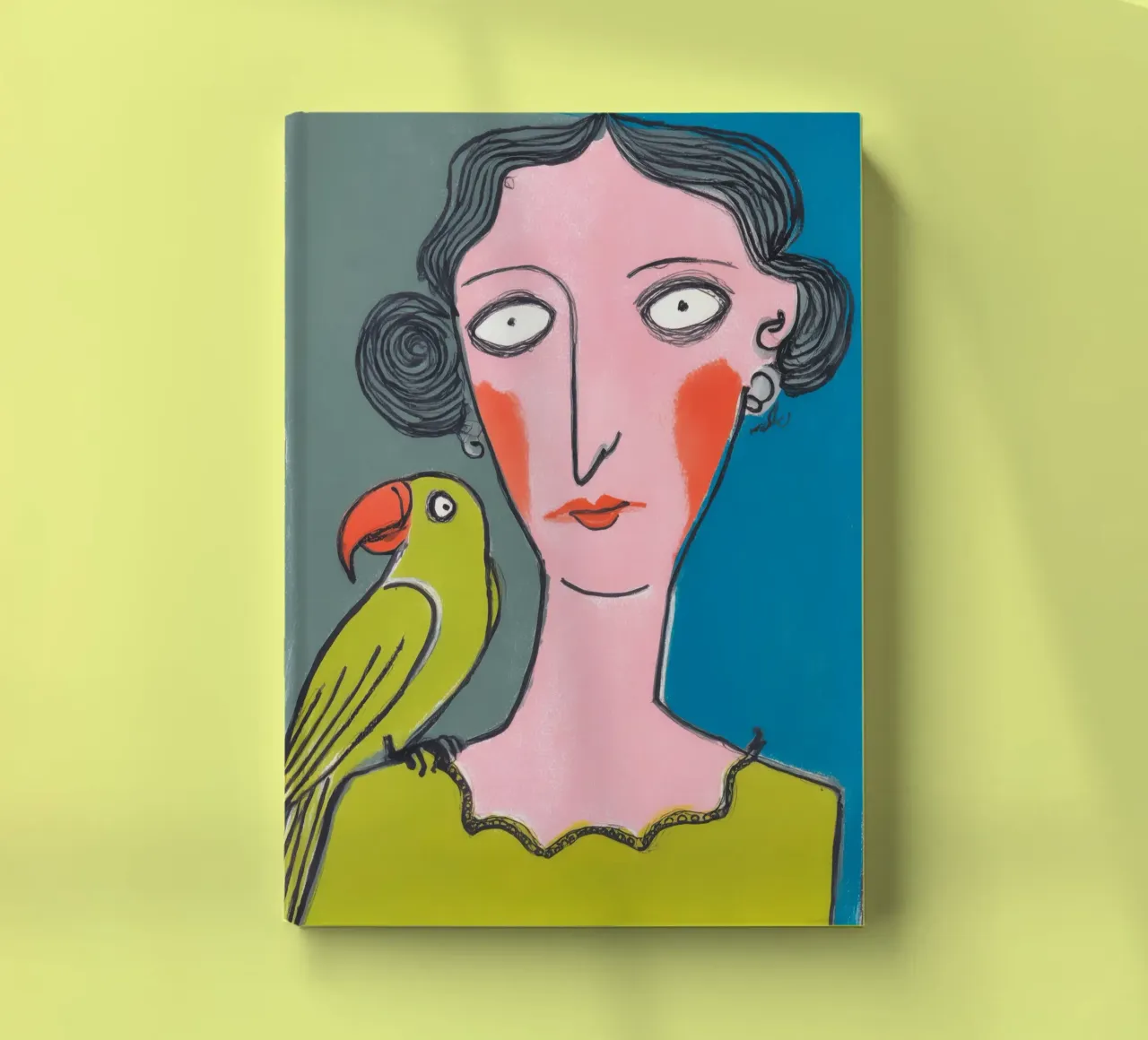 Donna pappagallo | Outsider art colorata neo-naif diario da Autofocus