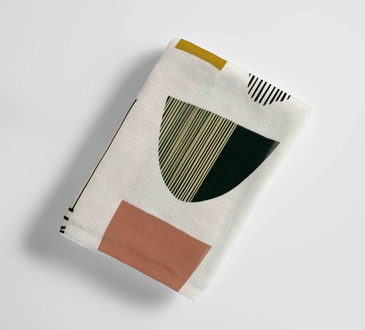 Stilleven - abstracte vormen in aardetinten badhanddoek van Aralyn