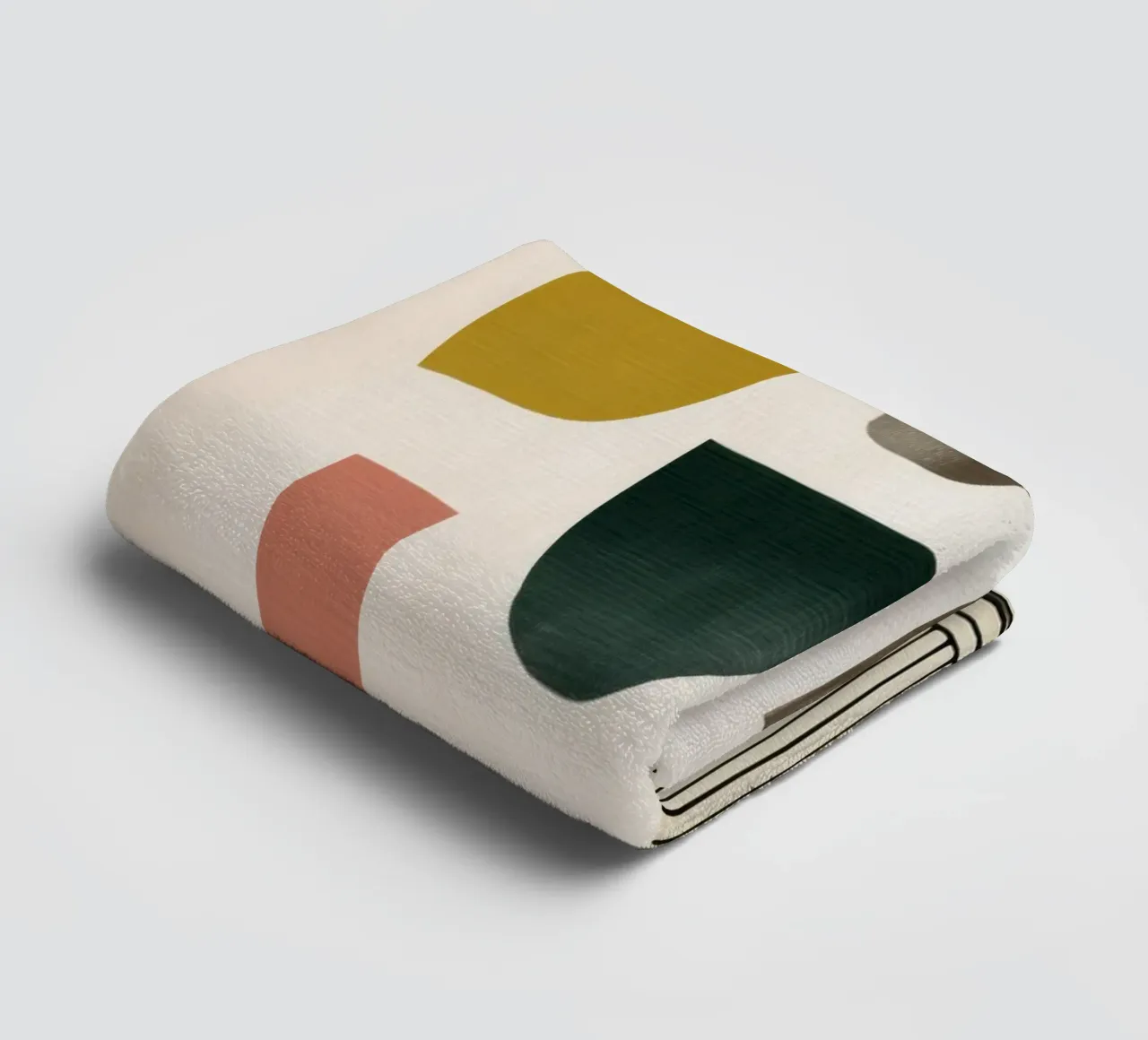 Stilleven - abstracte vormen in aardetinten badhanddoek van Aralyn
