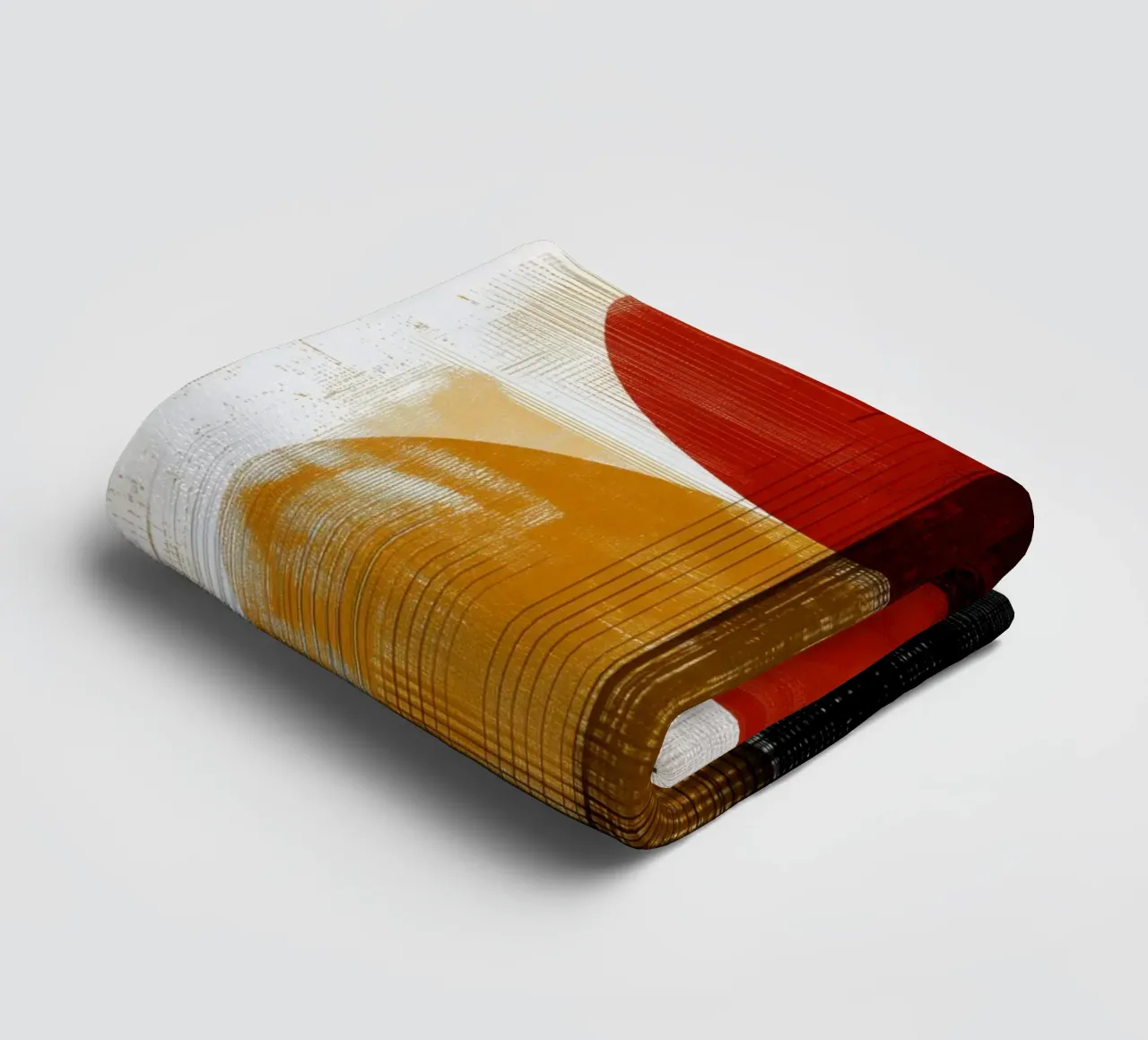 Géométrie texturée en rouge, jaune et noir serviette de bain de Aralyn