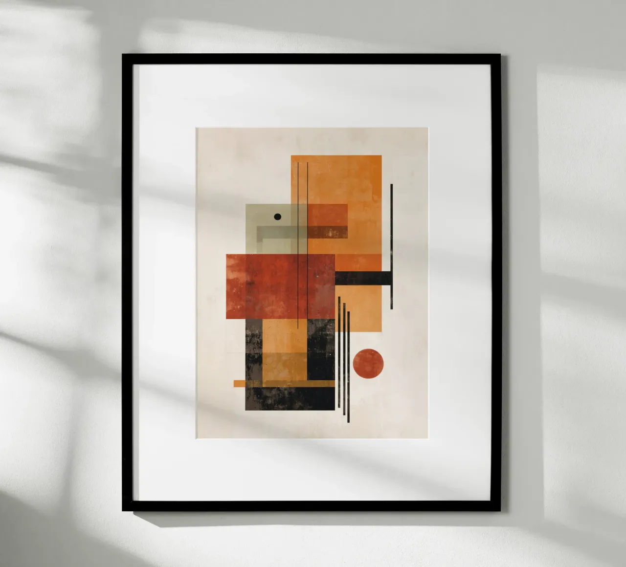 Sfumature di retrò - Caldo geometrico astratto carta hahnemühle da Aralyn