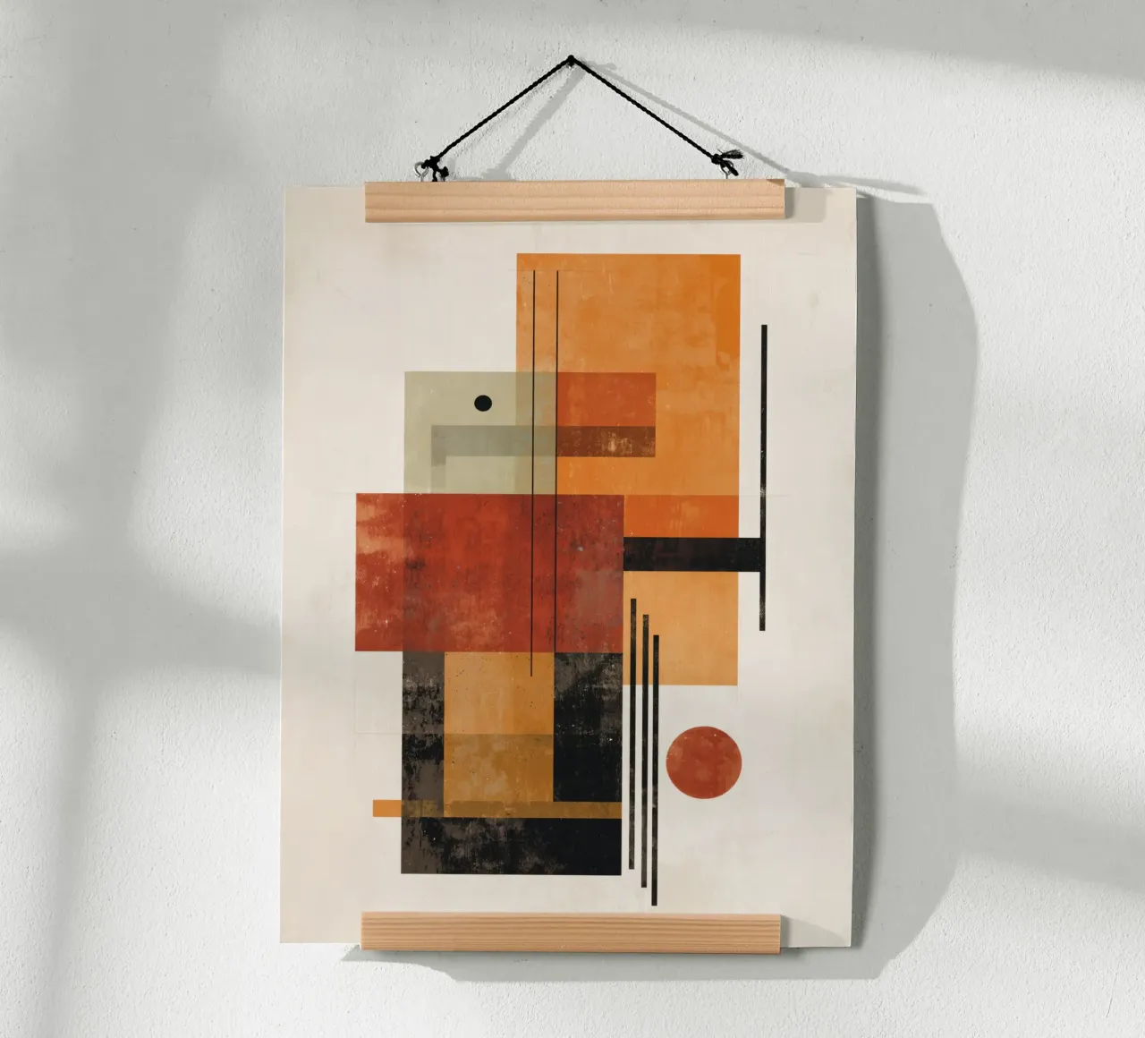 Sfumature di retrò - Caldo geometrico astratto carta hahnemühle da Aralyn
