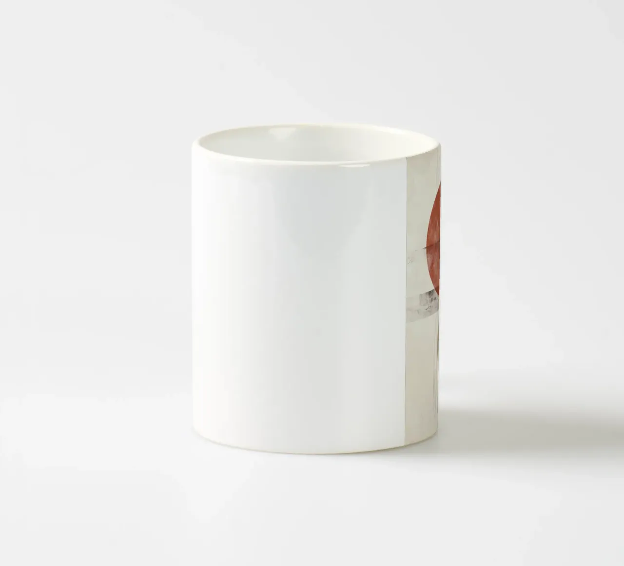 Moderno astratto in caldi colori neutri tazza in ceramica da Aralyn