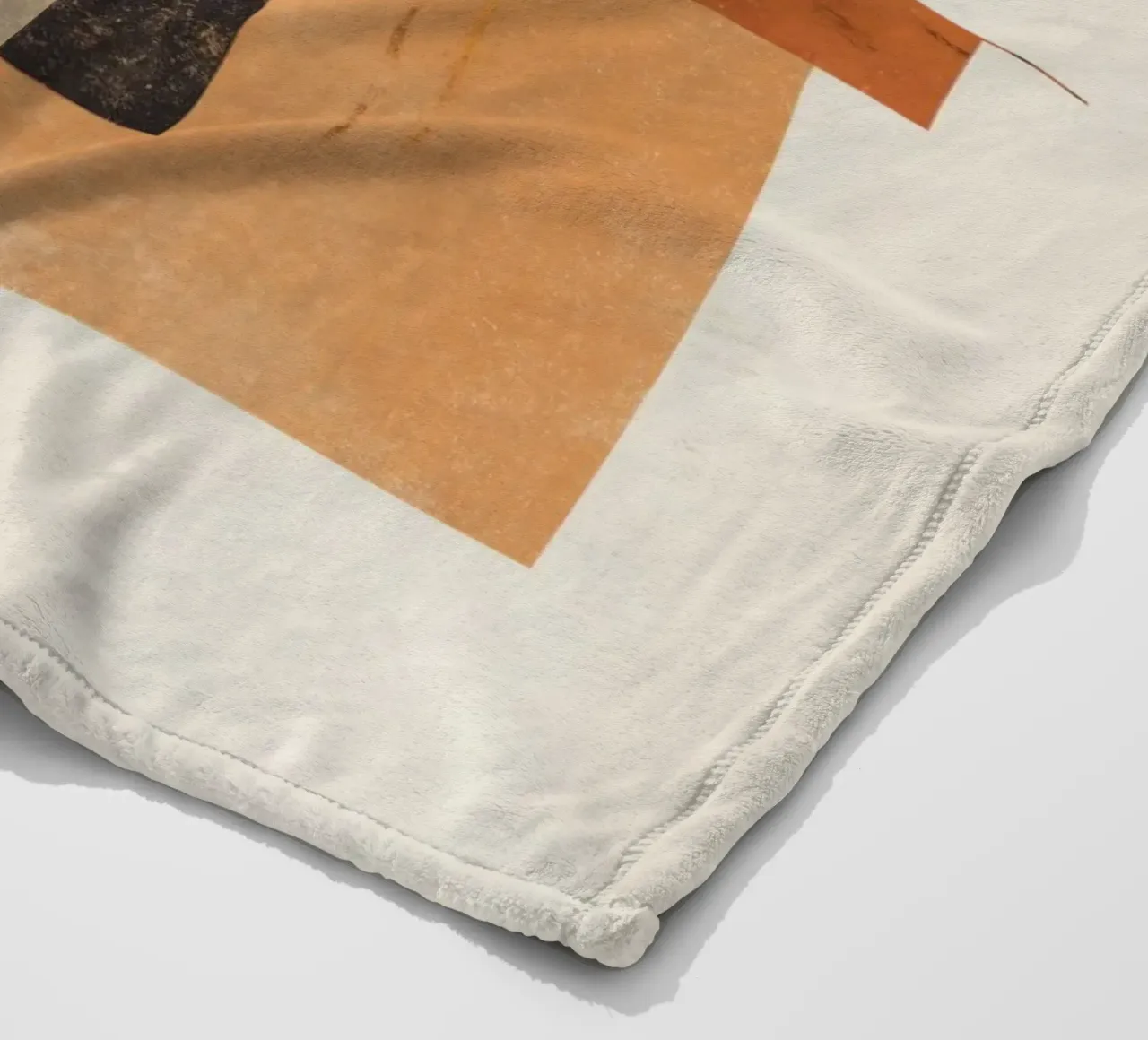 Moderno astratto in caldi colori neutri coperta in pile da Aralyn