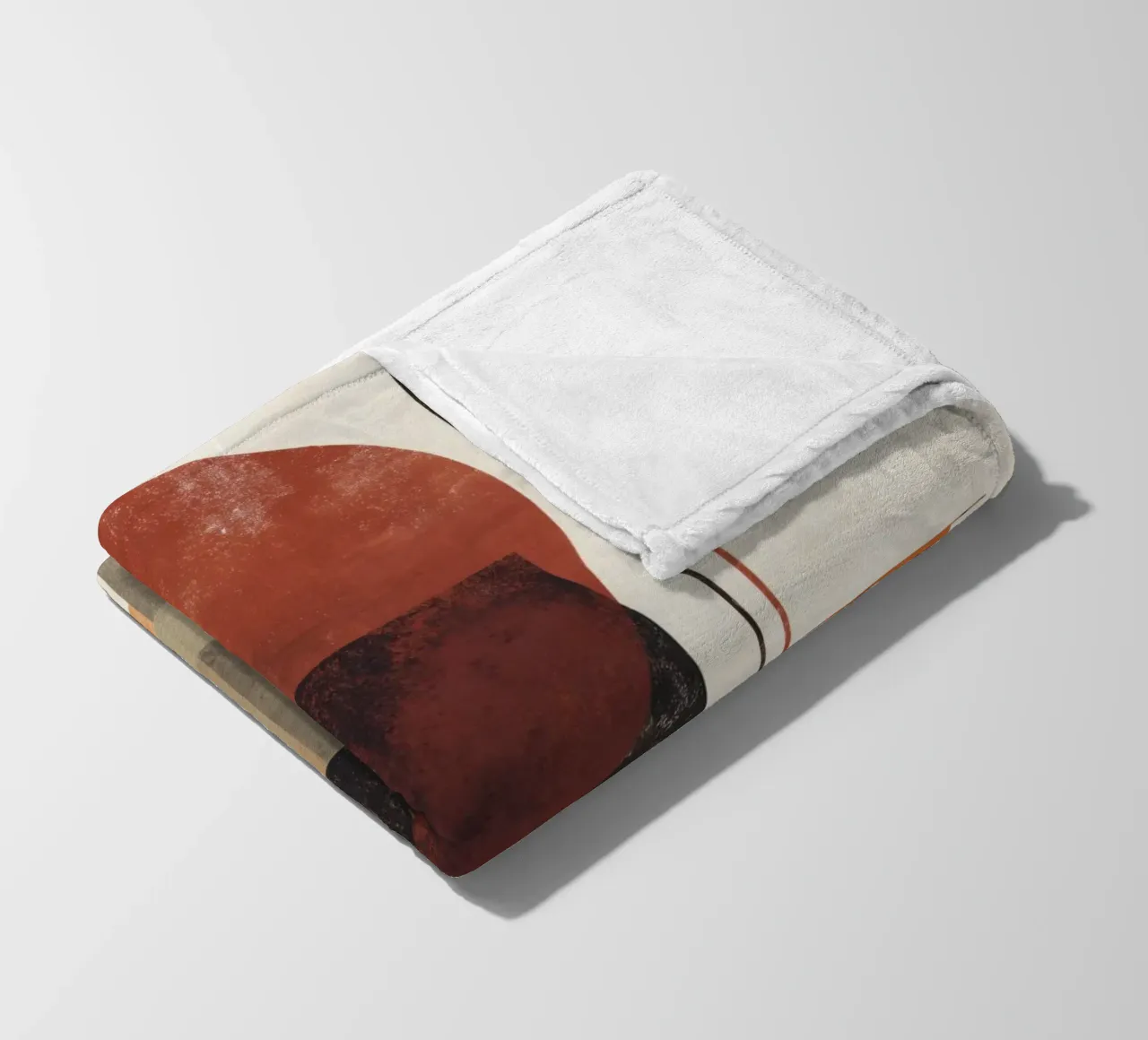 Moderno astratto in caldi colori neutri coperta in pile da Aralyn