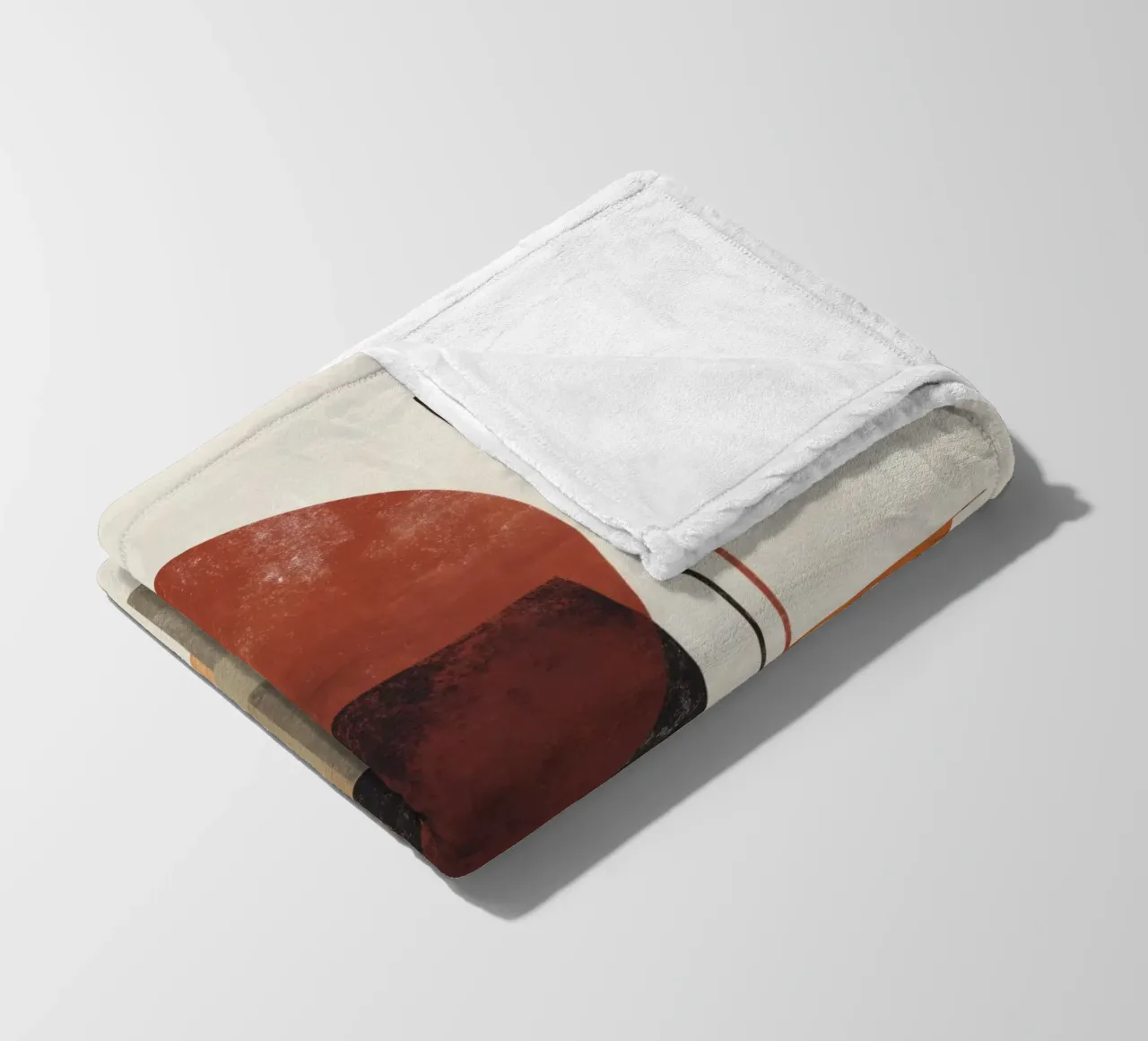 Moderno astratto in caldi colori neutri coperta in pile da Aralyn