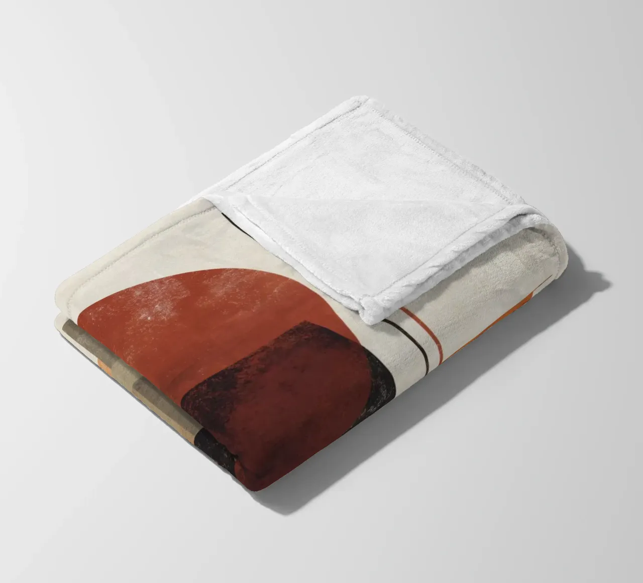 Moderno astratto in caldi colori neutri coperta in pile da Aralyn