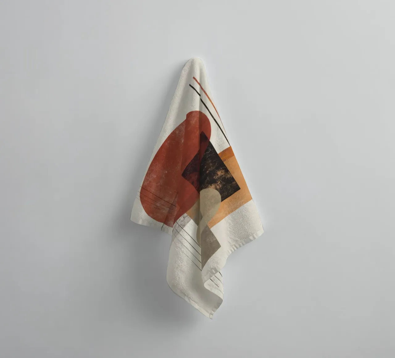 Modern Abstract in Warm Neutrals towel by Aralyn