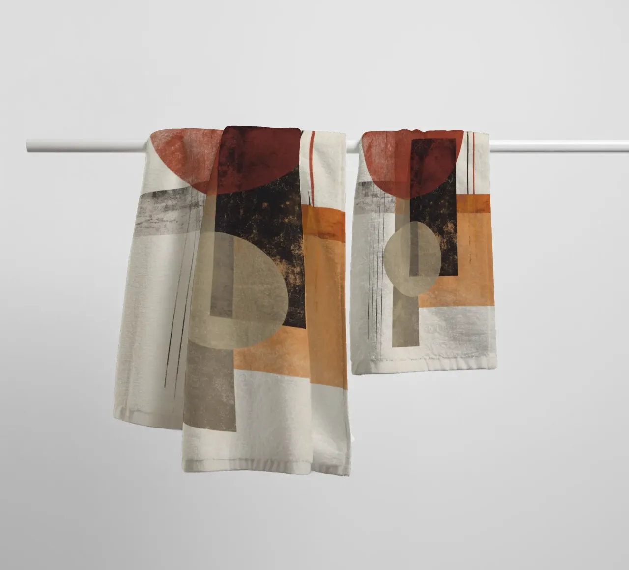 Modern Abstract in Warm Neutrals towel by Aralyn