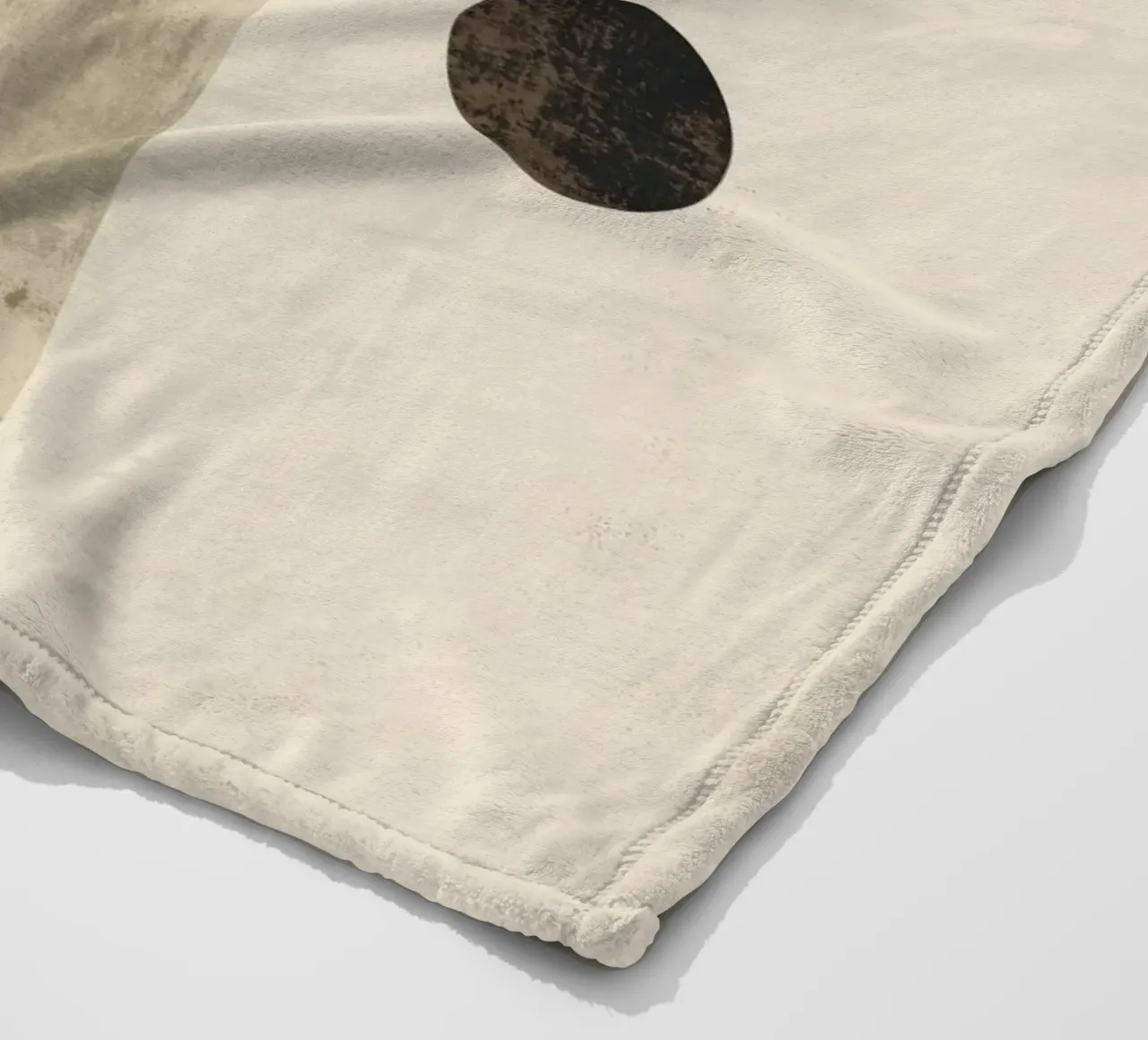 Retro Geometry Art in Rust and Beige fleece blanket by Aralyn