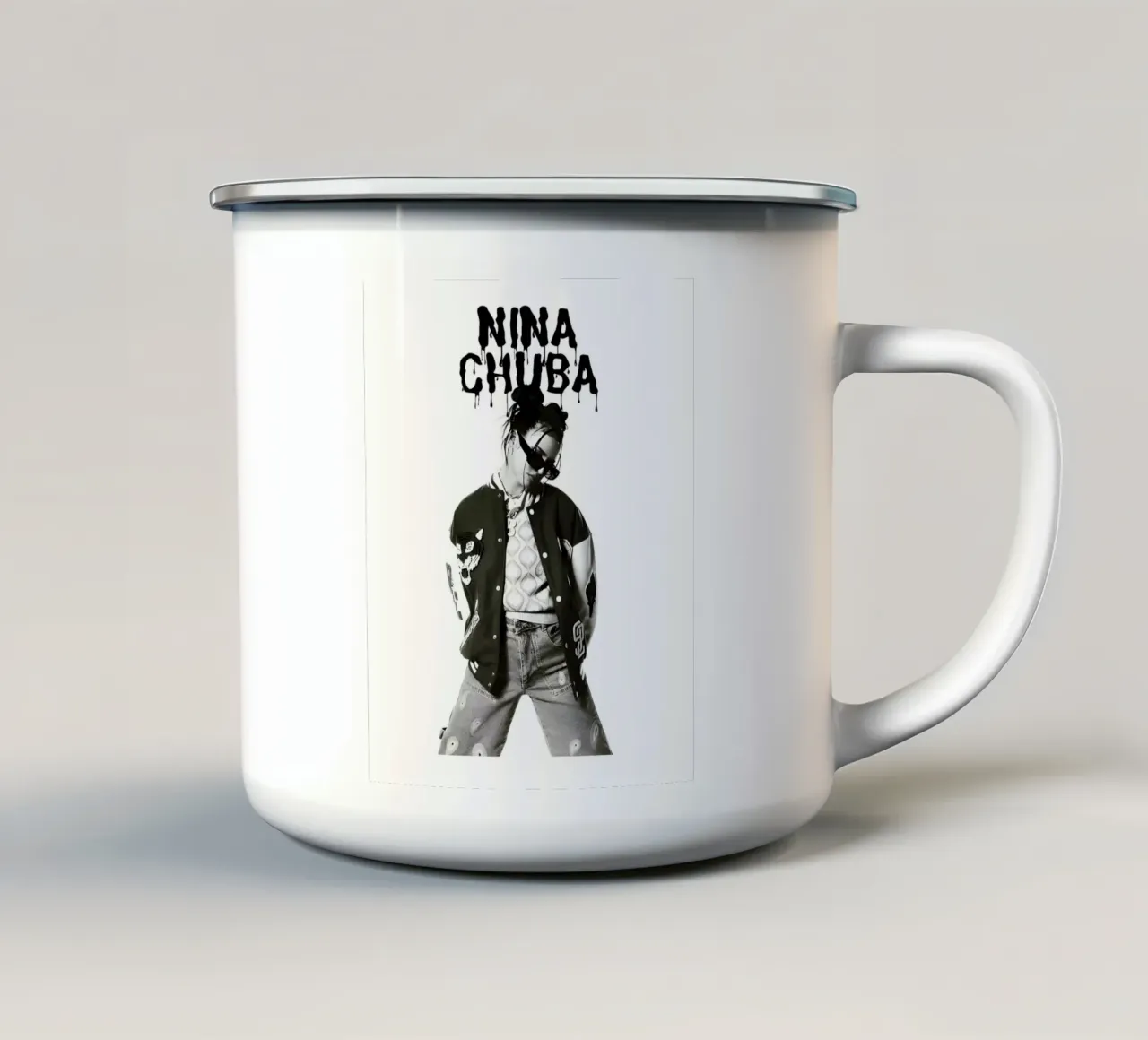Monochrome Cool V2 tazza in smalto da vintage