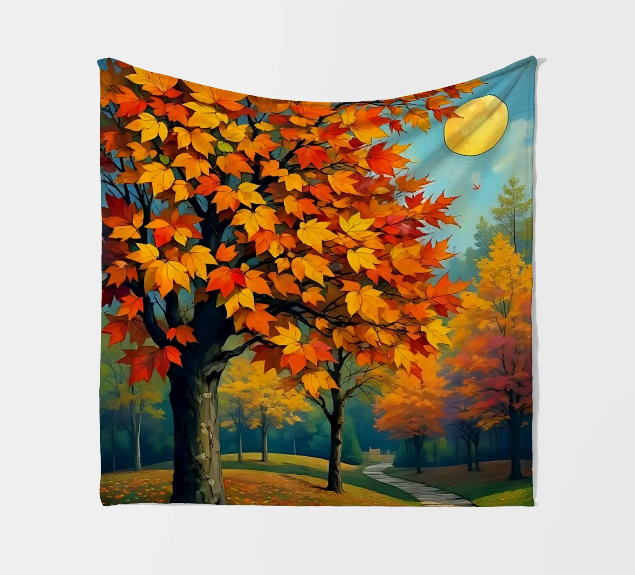 Autunno nel parco_1 coperta in pile da Farb- und Blütenzauber by LK