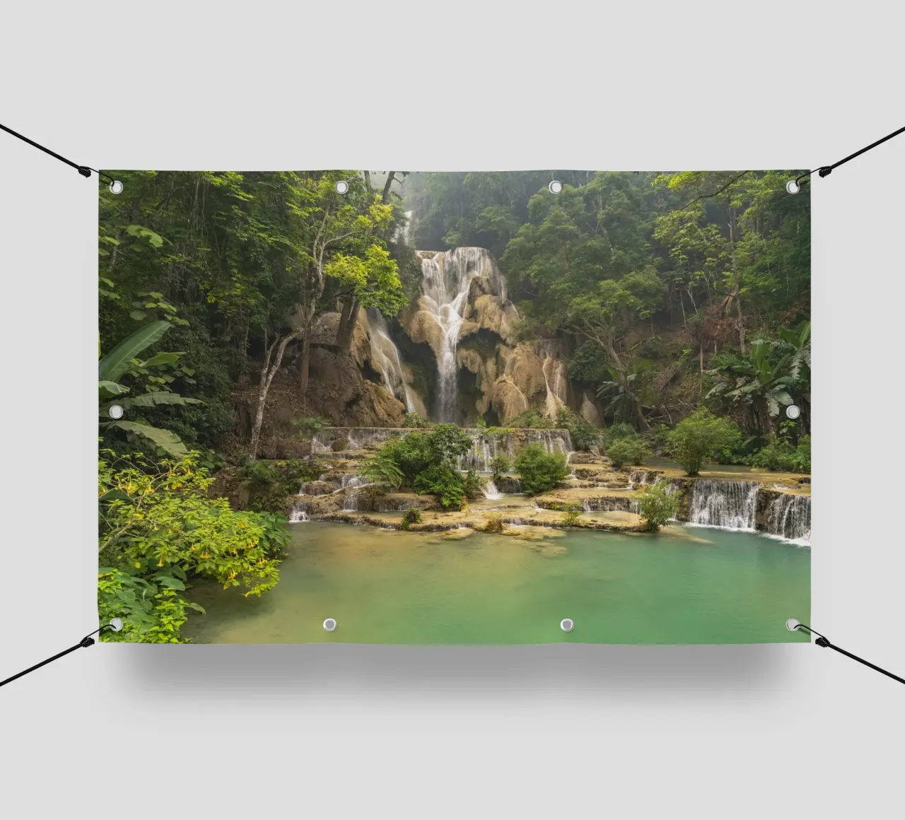 Kuang Si Wasserfall  bei Luang Prabang, telo in pvc da Reisefotografie - Bilder aus aller Welt