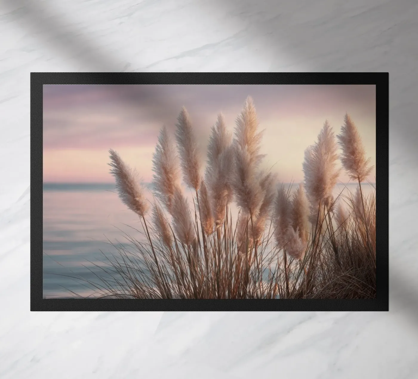 Pasteldromen op het strand deurmat van Melanie Viola