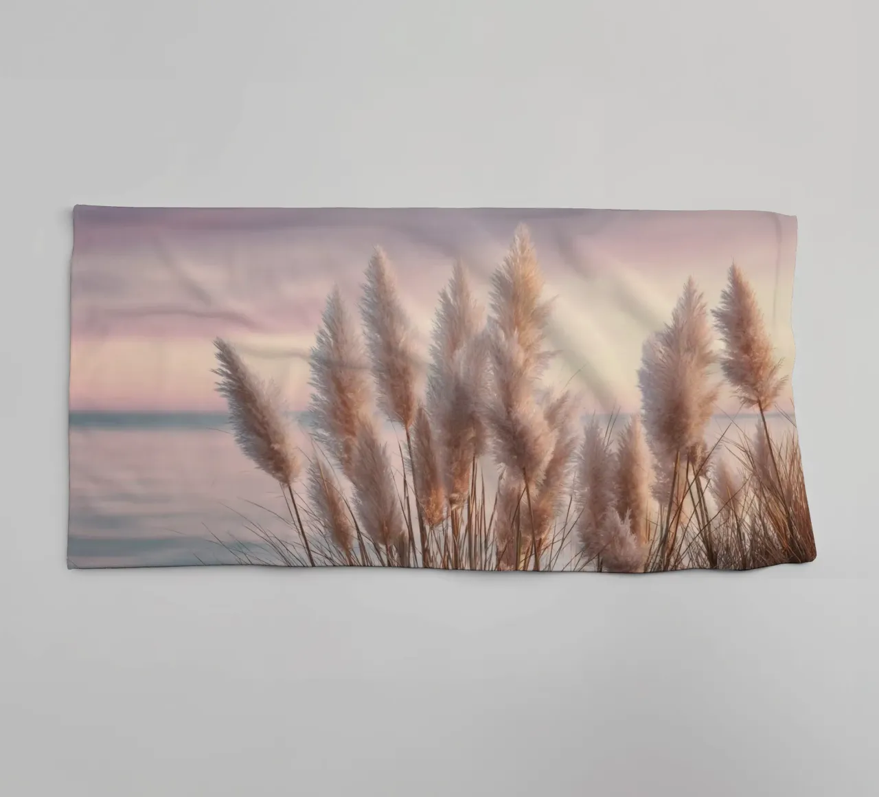 Pasteldromen op het strand badhanddoek van Melanie Viola