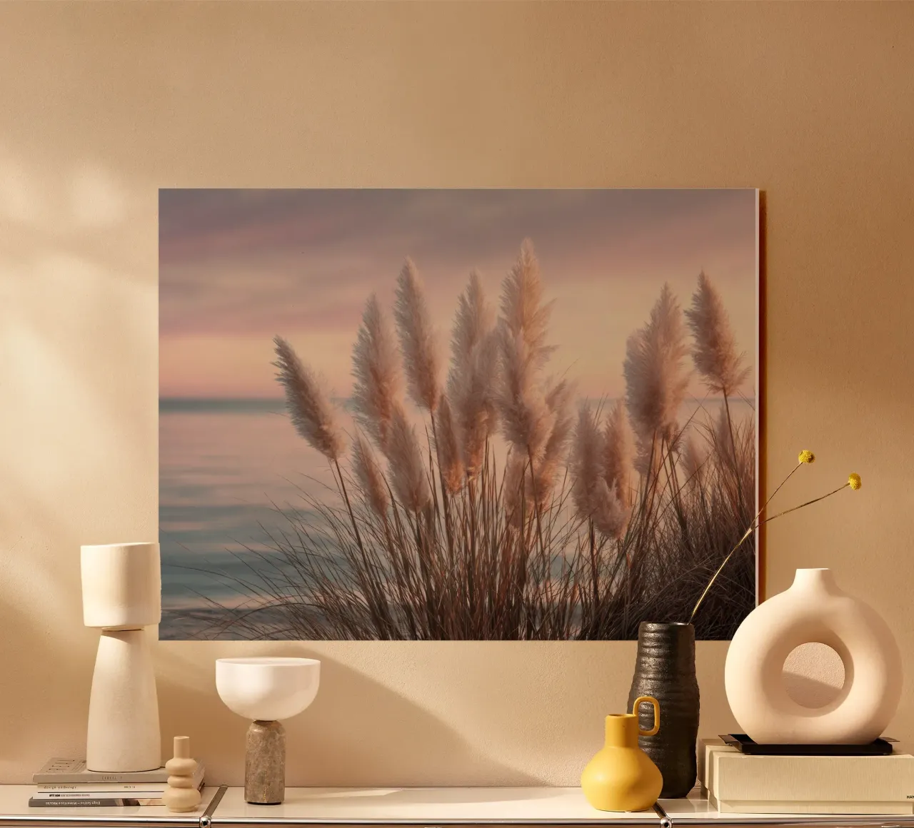 Pastel dreams on the beach acryl van Melanie Viola