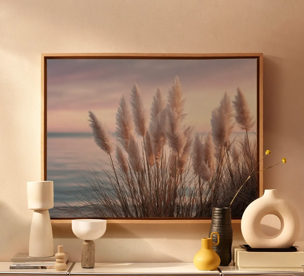 Pasteldromen op het strand canvas van Melanie Viola