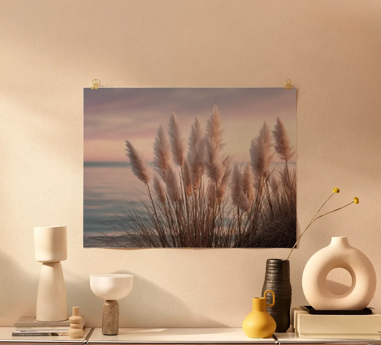 Pasteldromen op het strand poster van Melanie Viola