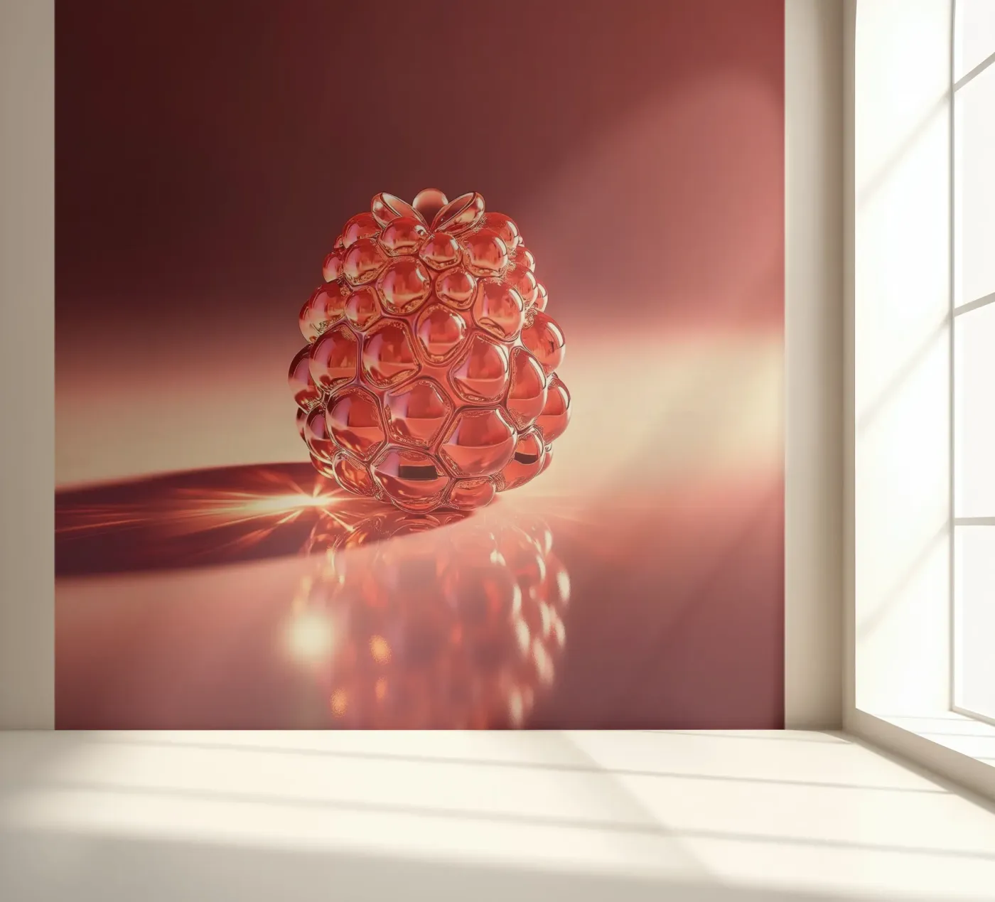 Framboos fotobehang van Farb- und Blütenzauber by LK