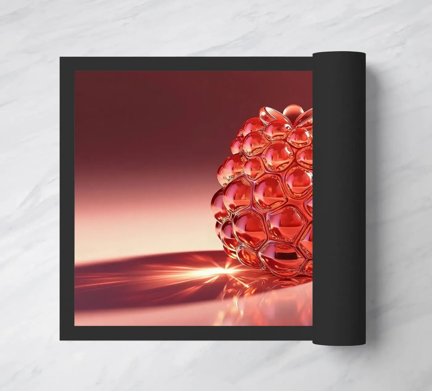 Himbeere Fußmatte von Farb- und Blütenzauber by LK