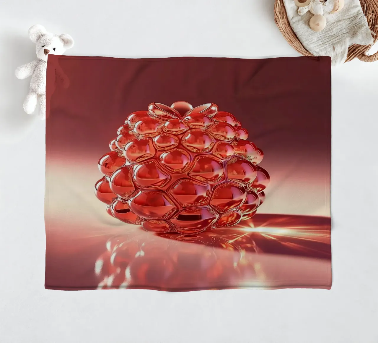 Raspberry Fleecedecke von Farb- und Blütenzauber by LK