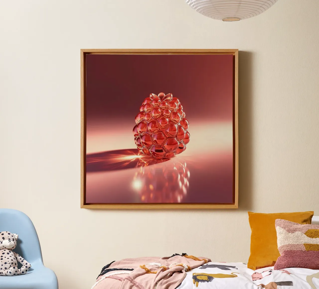 Framboos canvas van Farb- und Blütenzauber by LK