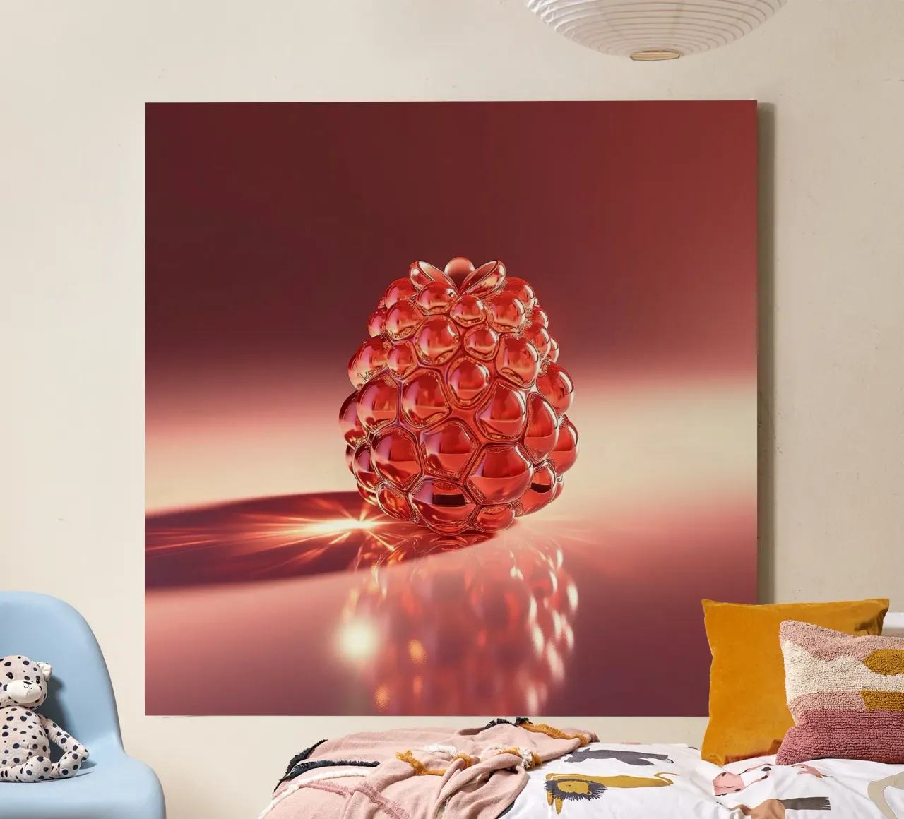 Framboos canvas van Farb- und Blütenzauber by LK