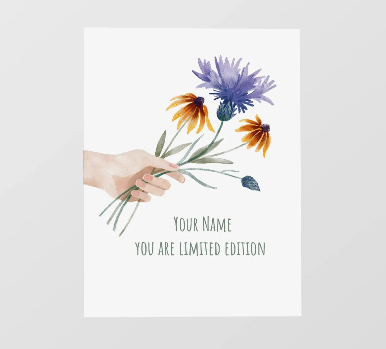 Bouquet personalizzabile "You are limited Edition telo in pvc da ms.Hey! textildesign