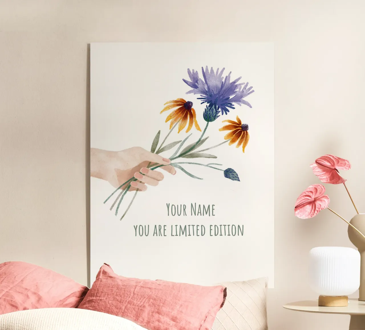 Ramo personalizable "You are limited Edition" (Edición limitada) metacrilato de ms.Hey! textildesign