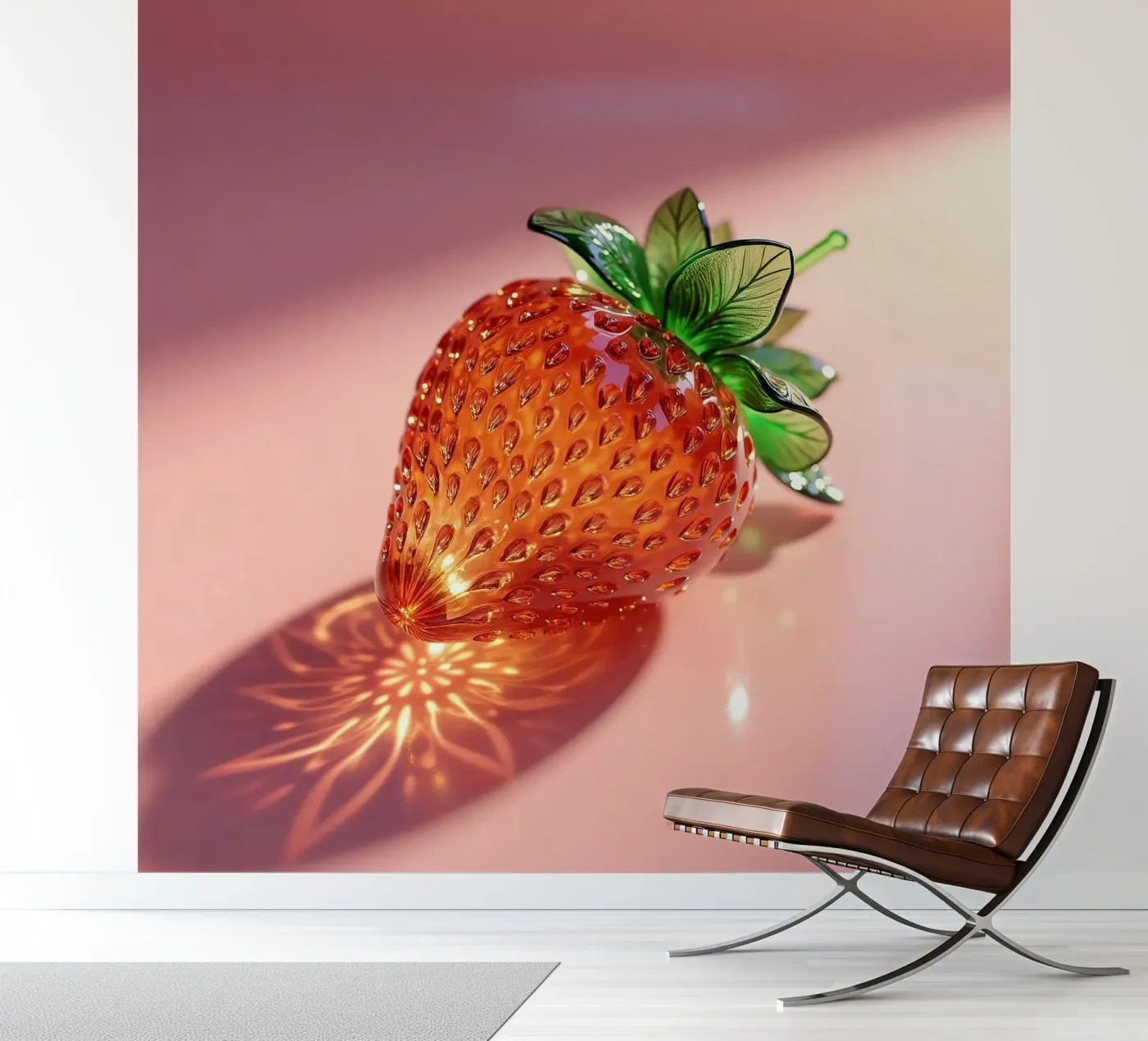 Aardbei fotobehang van Farb- und Blütenzauber by LK