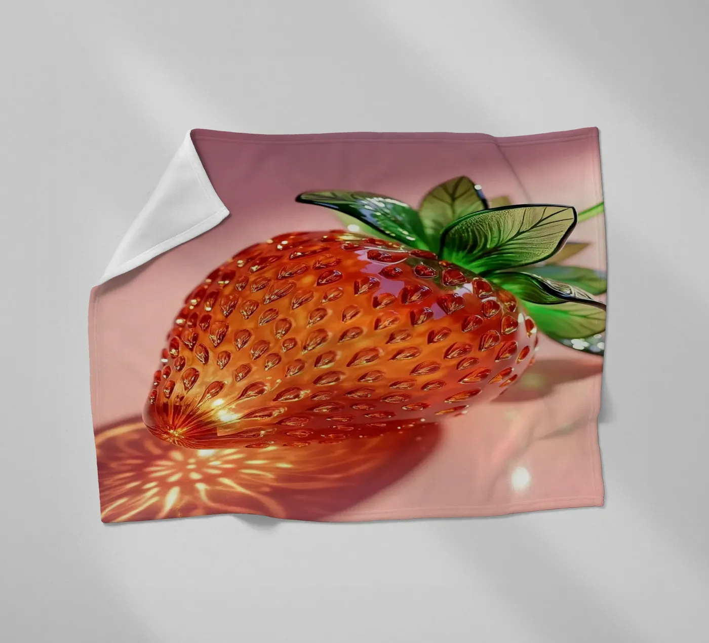 Erdbeere Fleecedecke von Farb- und Blütenzauber by LK