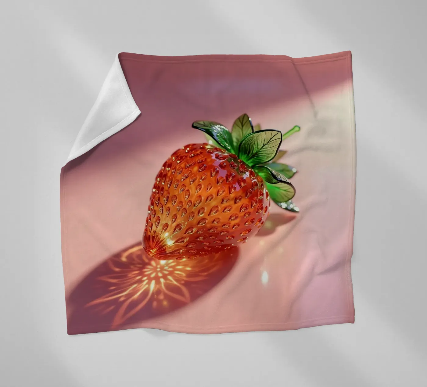 Erdbeere Fleecedecke von Farb- und Blütenzauber by LK