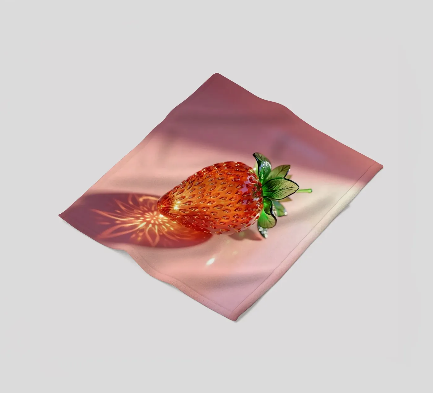 Erdbeere Fleecedecke von Farb- und Blütenzauber by LK