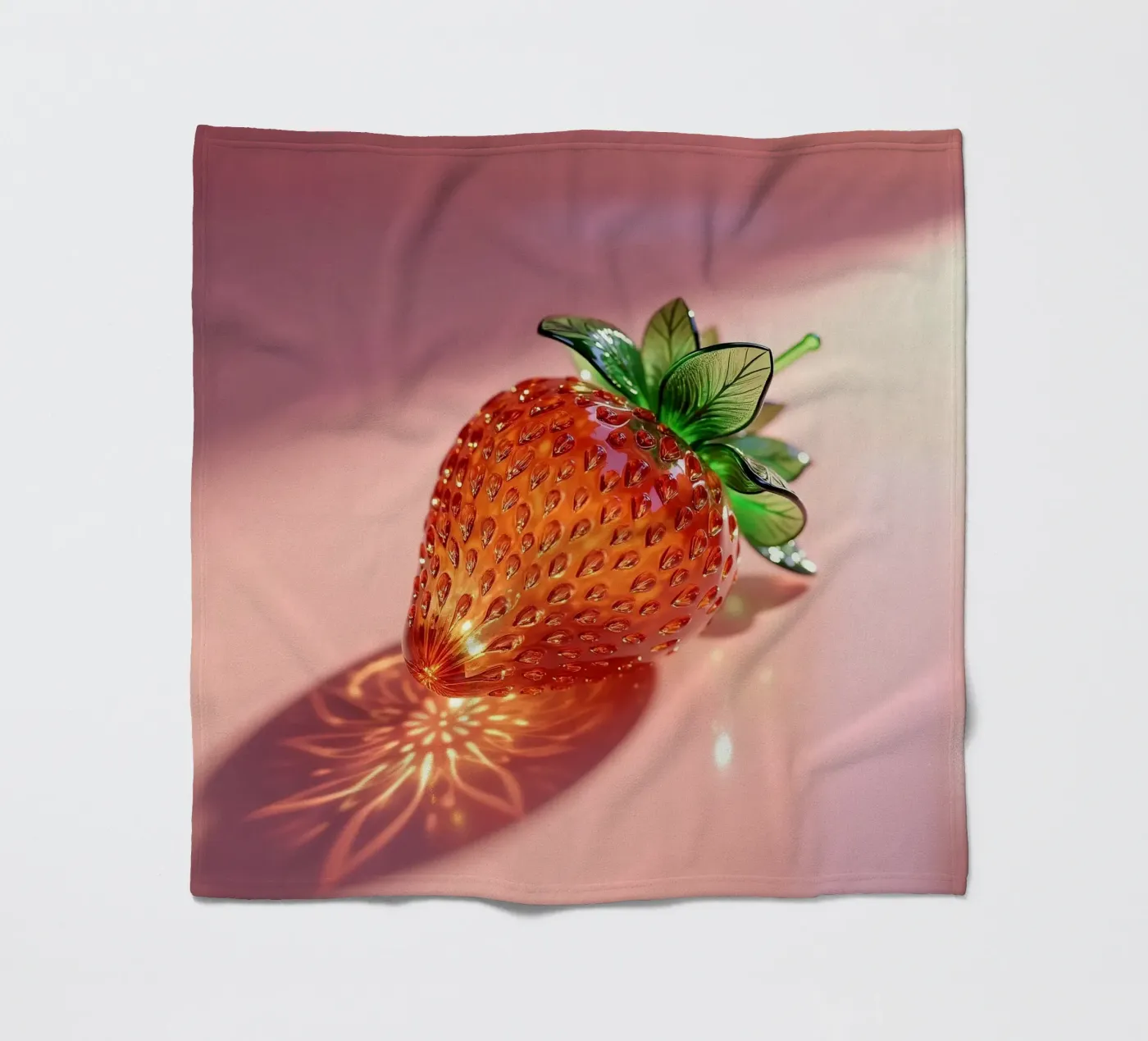 Erdbeere Fleecedecke von Farb- und Blütenzauber by LK