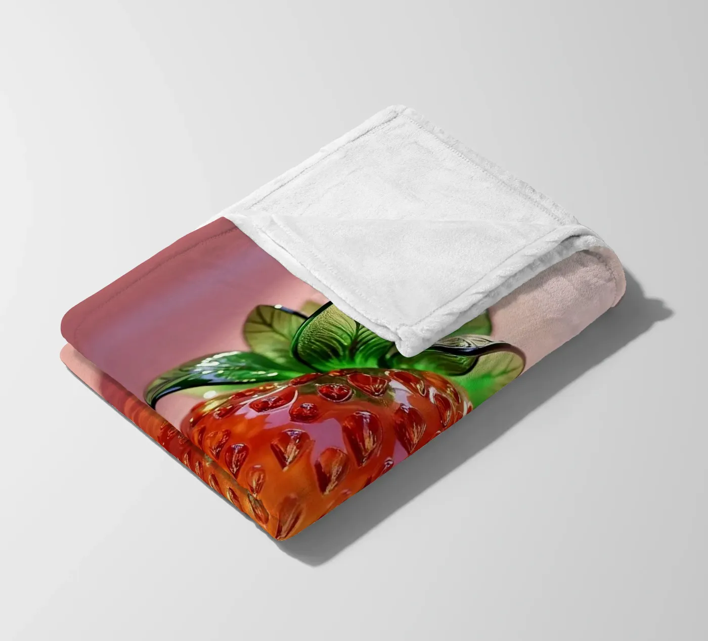 Erdbeere Fleecedecke von Farb- und Blütenzauber by LK