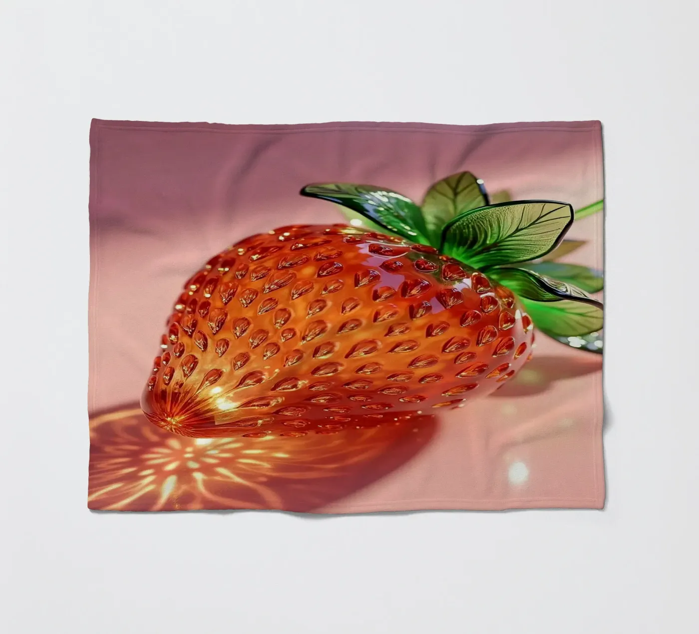 Erdbeere Fleecedecke von Farb- und Blütenzauber by LK