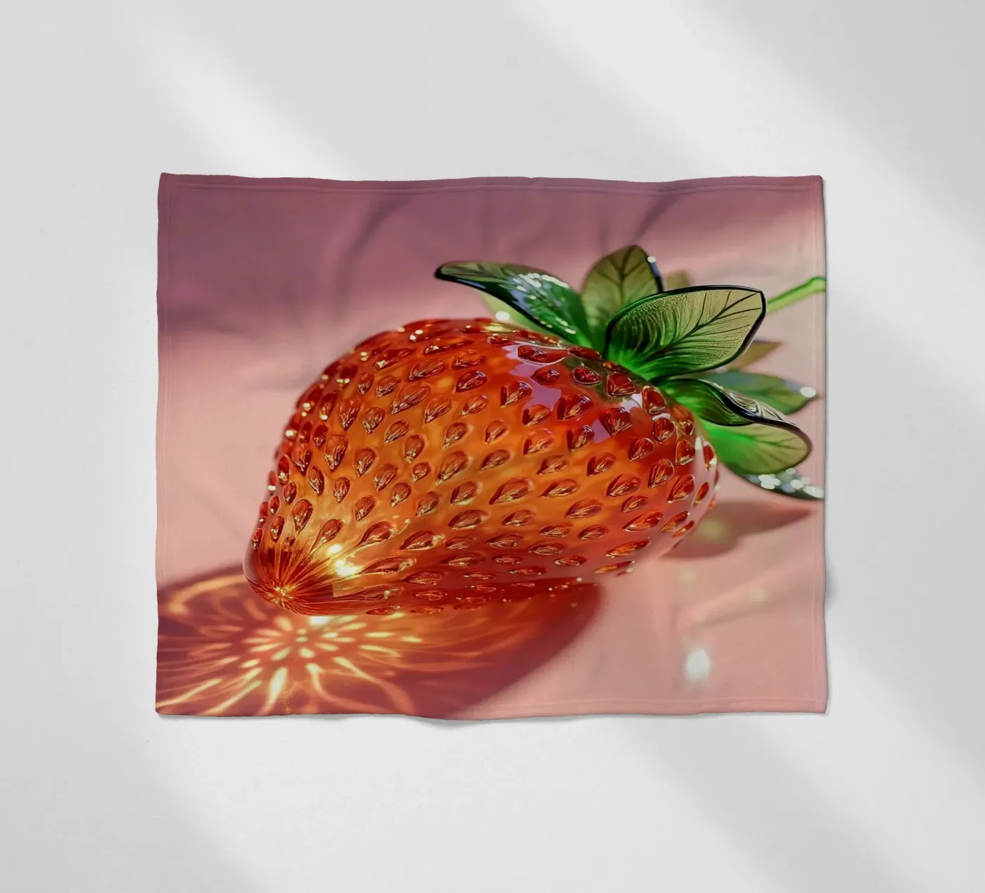 Erdbeere Fleecedecke von Farb- und Blütenzauber by LK