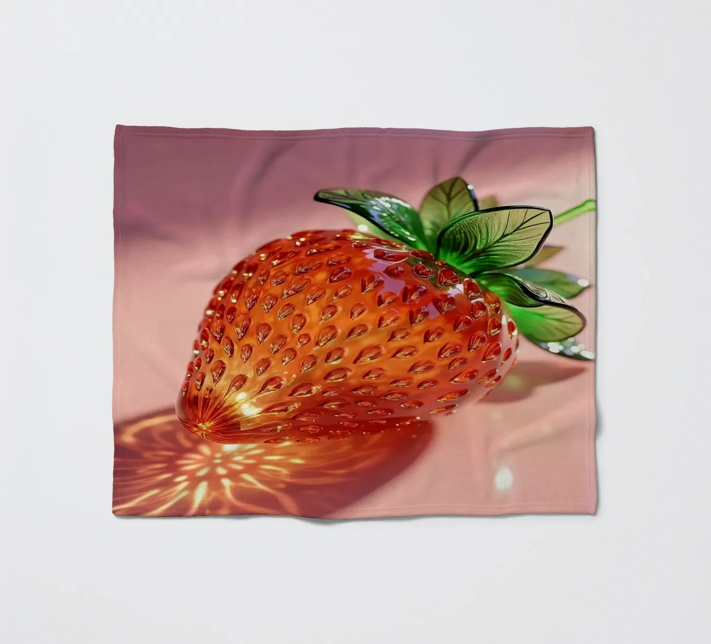 Erdbeere Fleecedecke von Farb- und Blütenzauber by LK