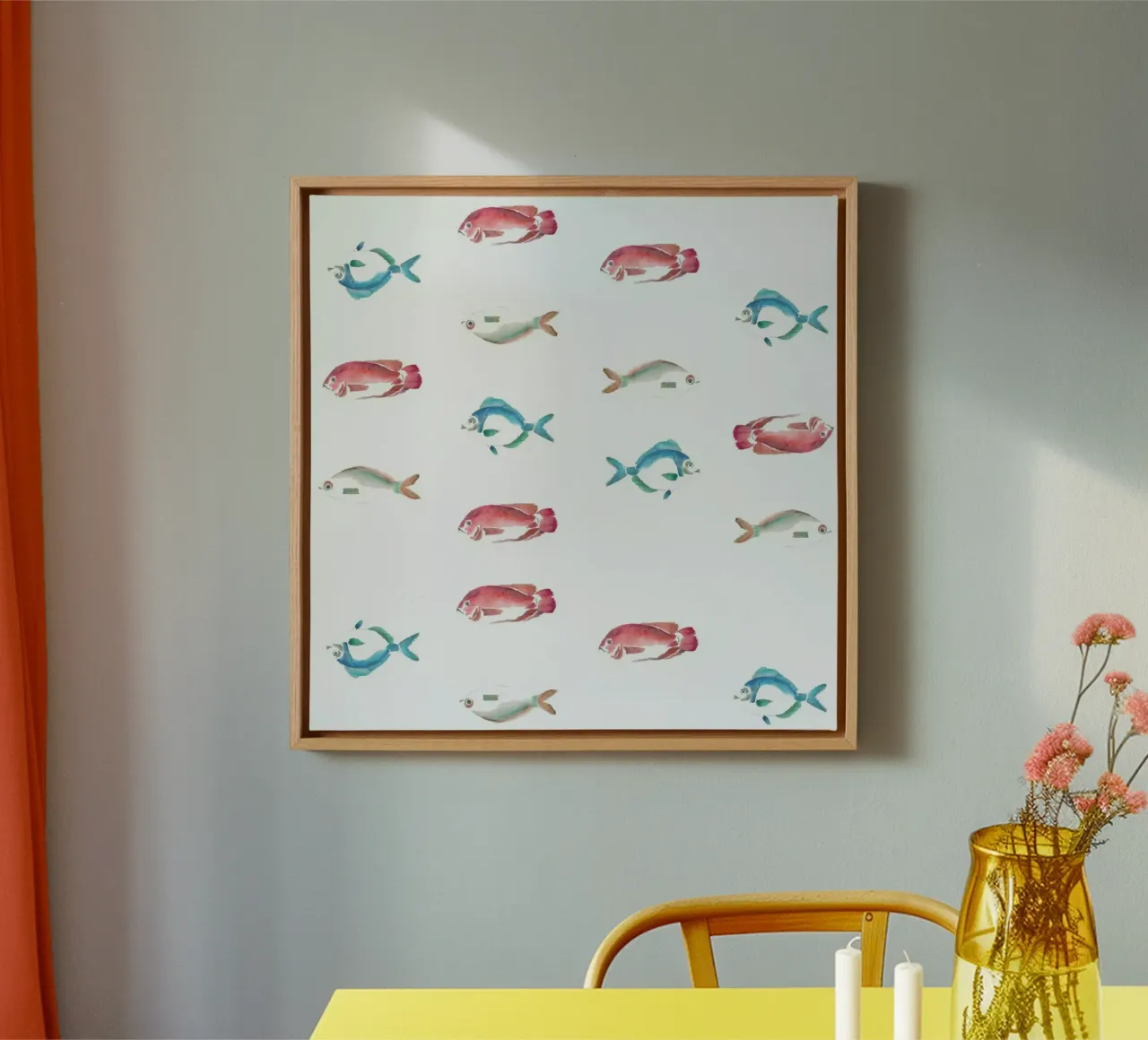 Pattern: La Mojarra tela con Cornice a cassetta da Sandra De Leon