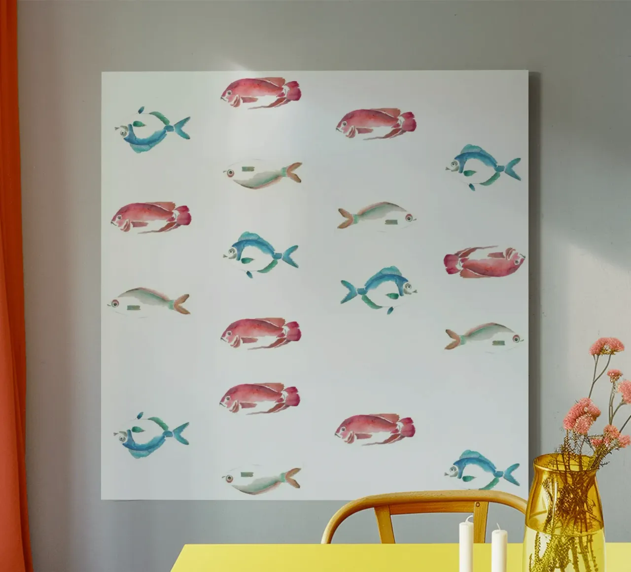 Pattern: La Mojarra tela con Cornice a cassetta da Sandra De Leon
