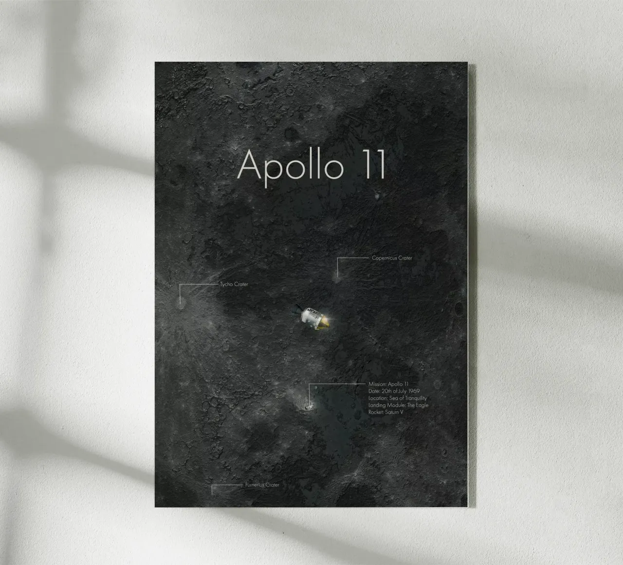 Apollo 11 plexiglass da Astro Aesthetics