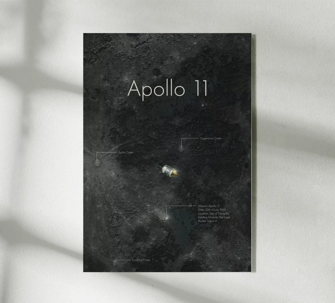 Apollo 11 plexiglass da Astro Aesthetics