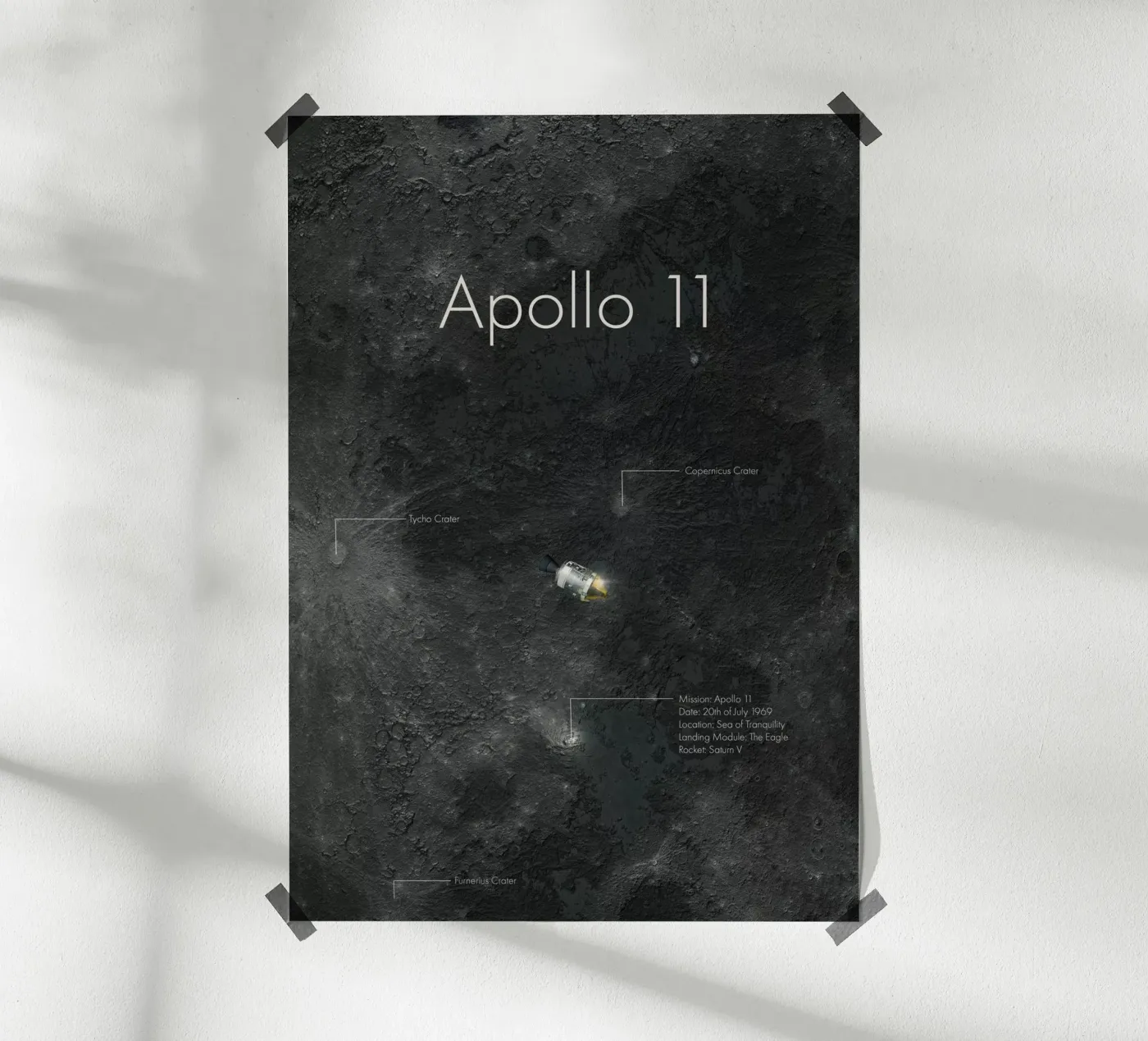 Apollo 11 poster da Astro Aesthetics
