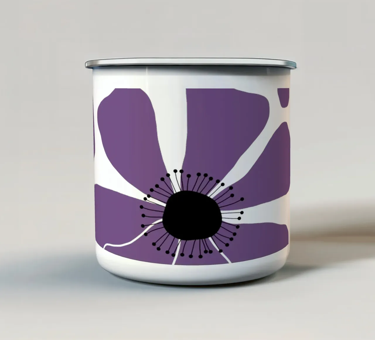 Violet Cozy Flora Deco tazza in smalto da TijanaArtStudio88