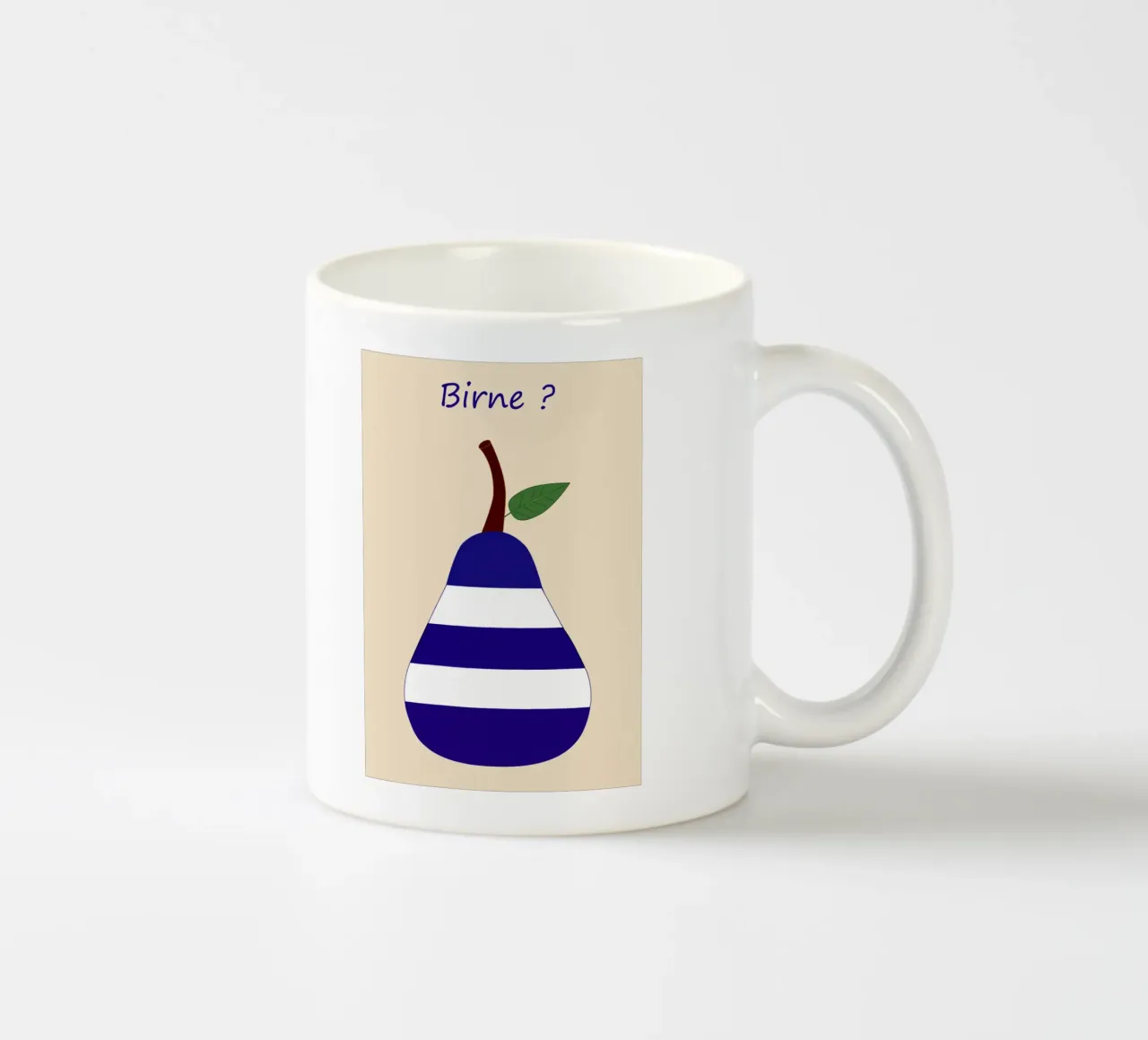 Blu pera bianco tazza in ceramica da SunflowerDE