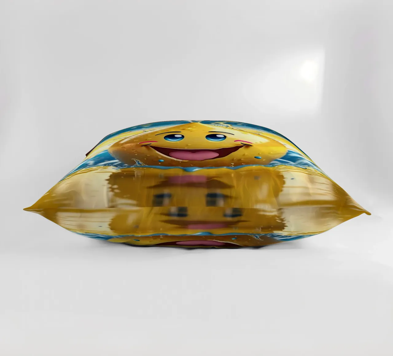 Emoji in acqua_2 cuscino da AI-Portraits by LK