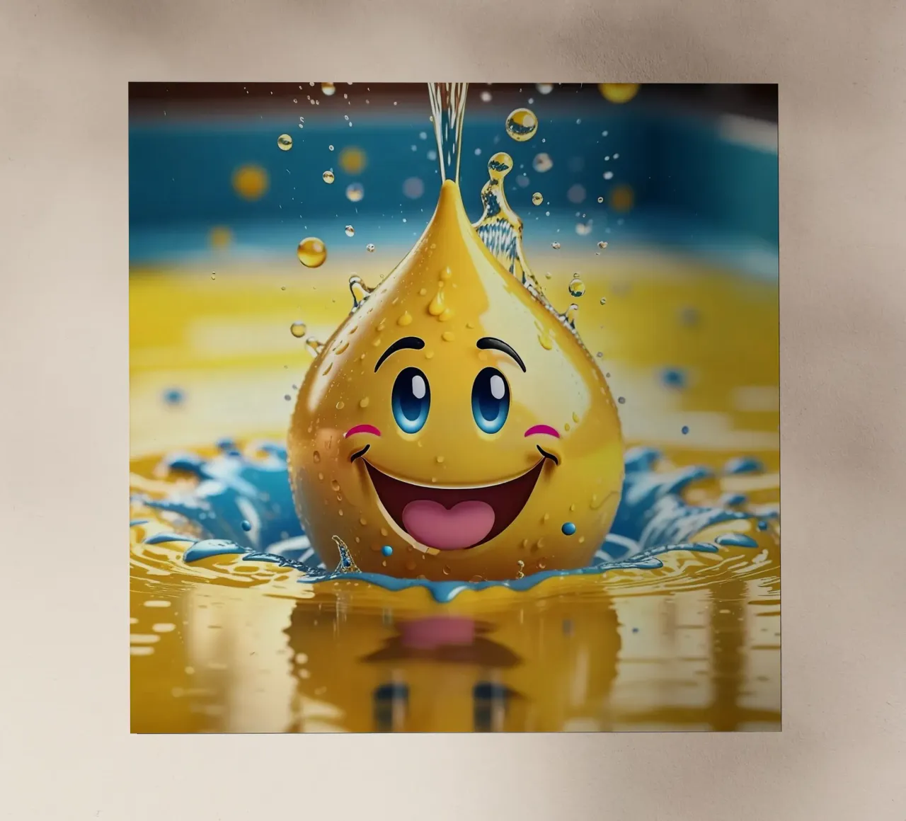 Emoji in acqua_2 pellicola backlit da AI-Portraits by LK