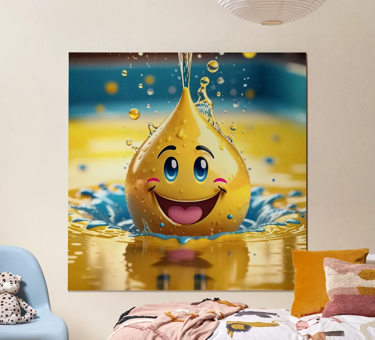 Emoji in acqua_2 carta hahnemühle da AI-Portraits by LK
