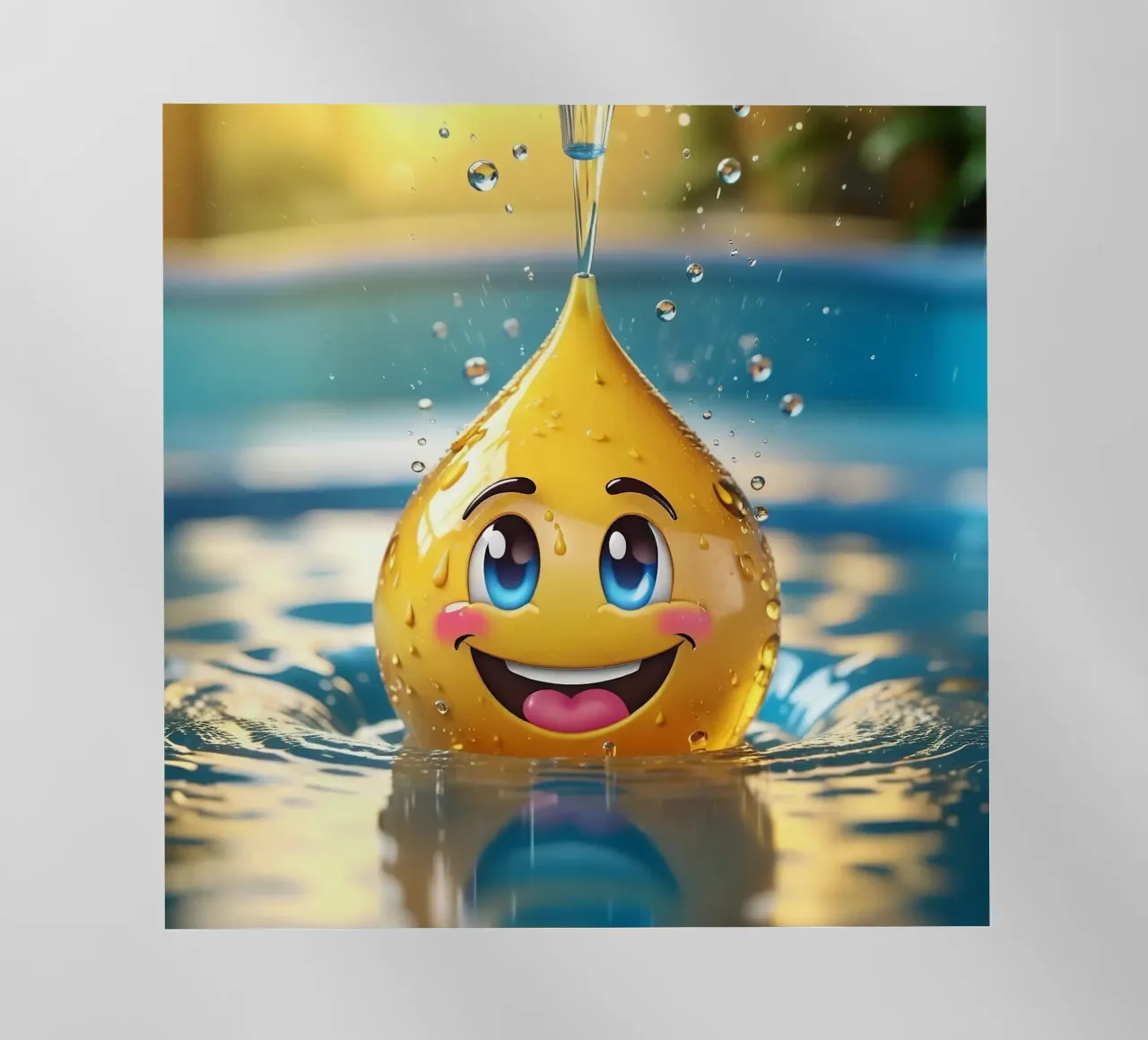 Emoji in acqua_3 pellicola backlit da AI-Portraits by LK